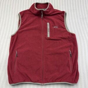 Drake Men's XL‎ Vest Burgundy Red Fleece
